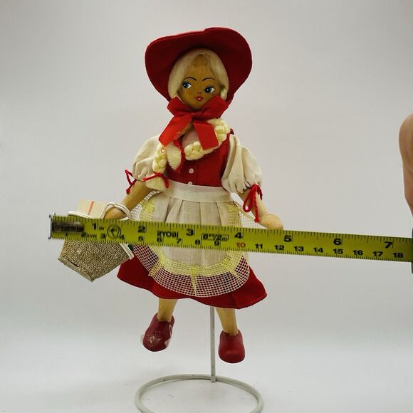 Vintage Made In Poland Wooden Jointed Doll - Long Blonde Pony - Picture 6 of 9